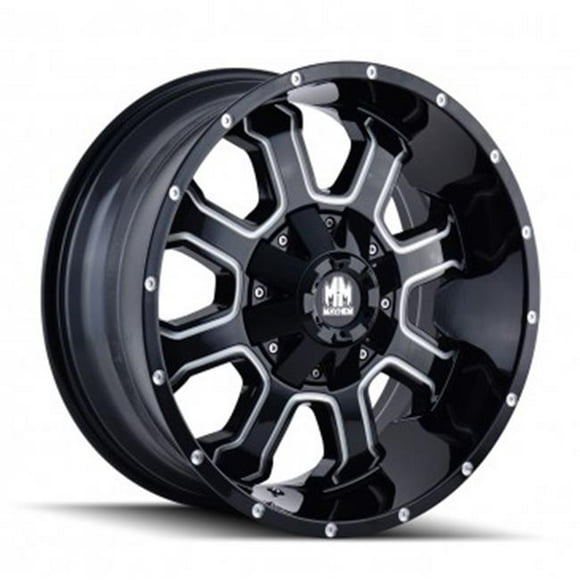 Mayhem 8103-7956M 5-114.3, 5-127 PCD Fierce Gloss Black Milled Spokes Wheel