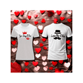 thumbnail image 1 of Playera Duo Parejas Loco Por Ella 14 De Febrero San Valentin Color Blanco Talla Grande Marca Emil SaEs, 1 of 4