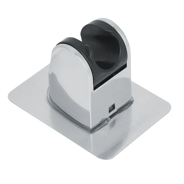 Base De Rociador De Ducha Ajustable Cromada Autoadhesiva
