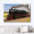 thumbnail image 3 of Steam Train with Black Smoke Running on Island Rugen Northern Germany - Canvas Art Wall Art - 12" x 18", 3 of 5