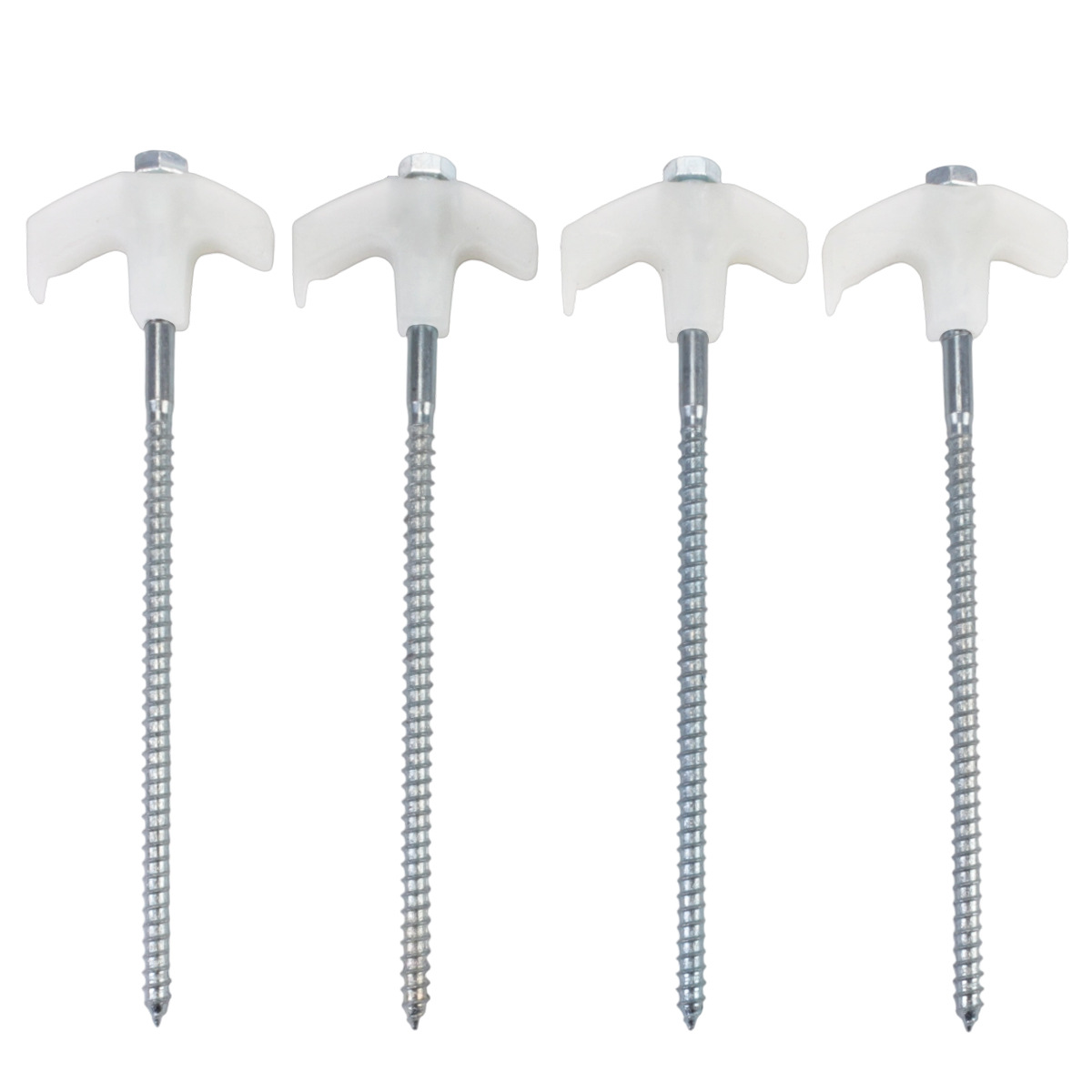 FINE MAKER 10xScrew in Tent Stakes, Modern Luminous Tent Stake Metal Anchor Screws