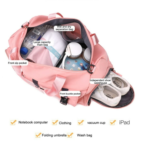 Bolsa De Ejercicios Oxford Fitness Bag Bolsas de gimnasio portátiles de gran capacidad para hombres y mujeres (rosa) Hugtrwg Para Estrenar