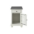 thumbnail image 2 of HomeRoots 520885 25 in. Solid Wood End Table with Drawer, White & Gray, 2 of 3
