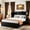 Black, variant on Queen Size 2-in-1 Murphy Cabinet Bed, Foldable Platform Bed Frame with Large Storage Drawer and Built-in Power Strip, Multi-Functional Murphy Bed, Blue