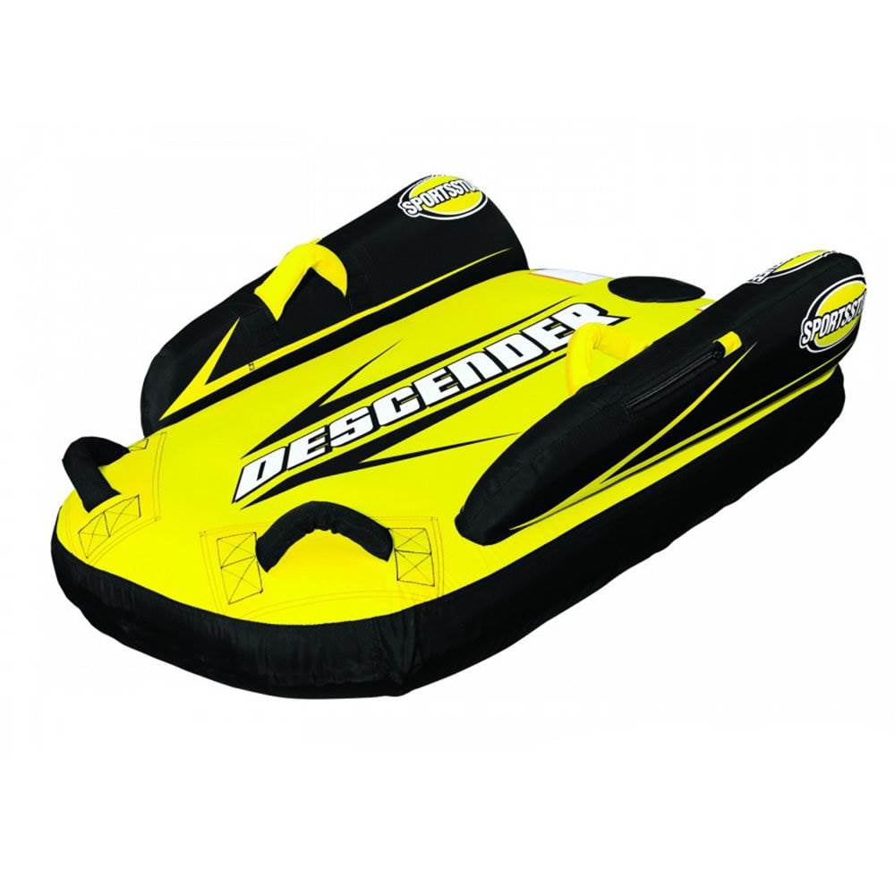 Sports Stuff Inflatable Descender Snow Sled with Side