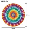 thumbnail image 6 of Rainbow Tie Dye Mandala Pattern Round Tablecloth 60"x60",Wrinkle Wipeable Table Cloth for Kitchen Dining Room Picnic Patio Party, 6 of 6