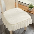 thumbnail image 5 of Chair Covers for Dining Chairs, Princess Chair Cushion European Style Linen & Polyester Breathable Pad, Dining Chair Seat Covers Cute Washable Cover, 5 of 6
