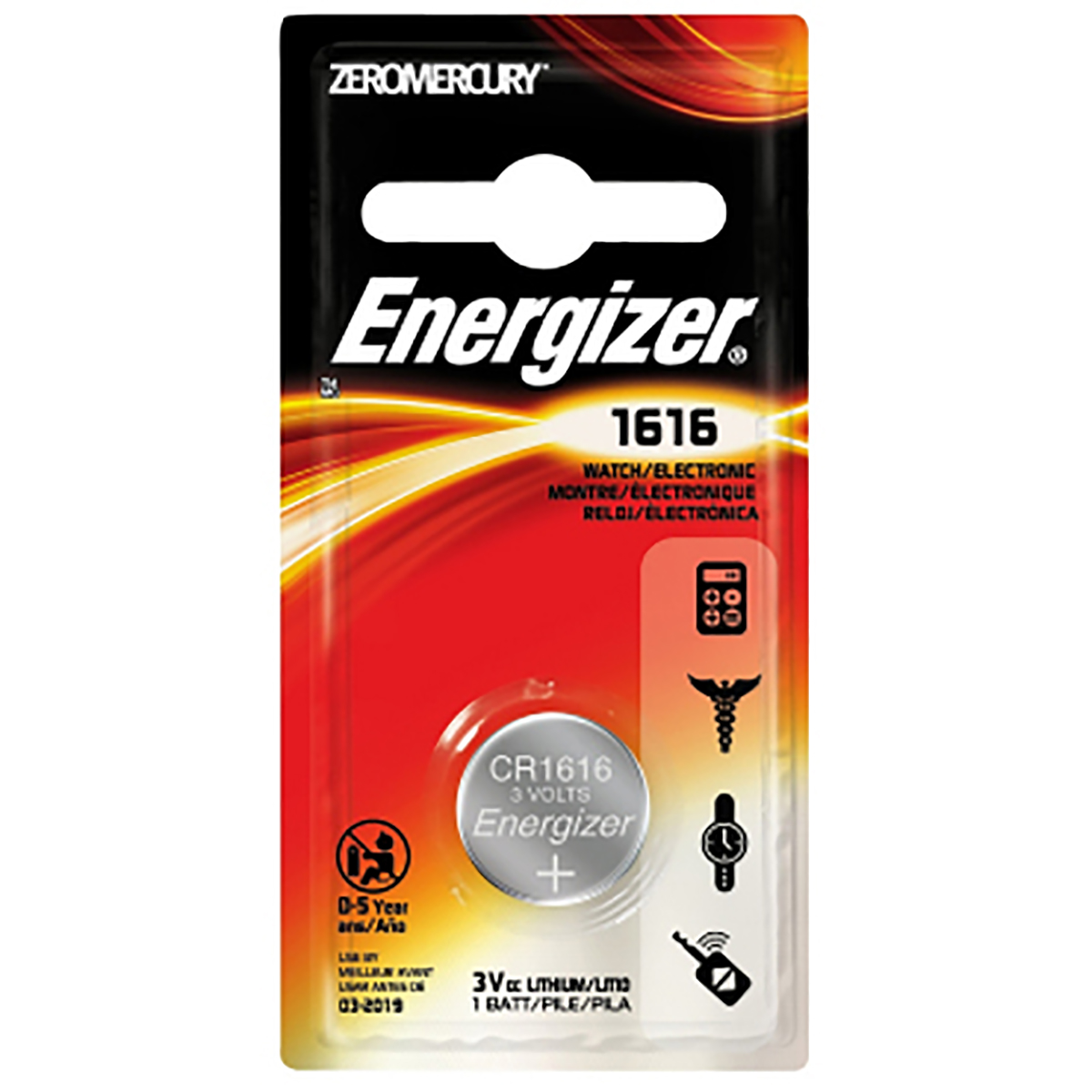 CR1616 3V LITHIUM WATCH BATTERY