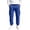 Blue, variant on GEWSEY Mens Fleece Cargo Sweatpants Heavyweight Elastic Waist Pants with Pockets Baggy Drawstring Jogger Pants (Navy, L)