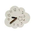thumbnail image 1 of Reloj de pared con diseño de nube, silencioso y creativo, para habitación infantil, guardería, interior con patrón de estrellas, 1 of 9