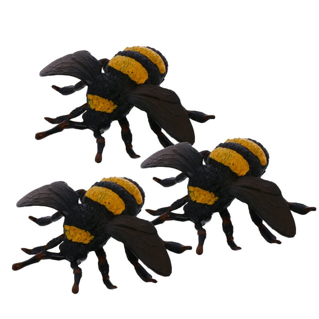 CIMAXIC insects model toy 3Pcs Small Simulation Bee Model Toys Cognitive Insects Toys Desktop Models,2.76"X2.56"X0.59"