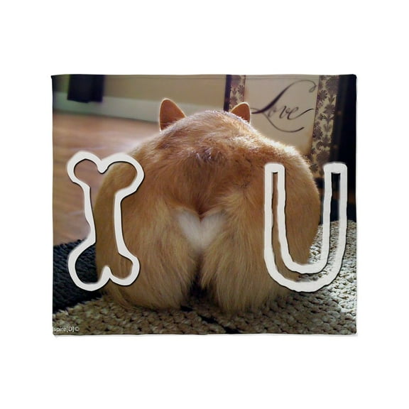 CafePress - Corgi Love Throw Blanket - Soft Fleece Throw Blanket, 50"x60" for All Ages