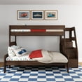 thumbnail image 2 of Modern Farmhouse Twin XL Over Queen Bunk Bed With Staircase, 2 of 7