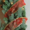 thumbnail image 2 of Cranberry Snowflakes Wired X-mas Craft Ribbon, 2 of 2