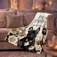 thumbnail image 6 of Paws Paris Frenchies French Bulldog Bowtie, Cozy Pet Portrait Pattern, Warm Flannel Blanket for Living Room and Bedroom, Dog Lovers Valentine's Day Gift, Pet Lover Home Decor, 6 of 9