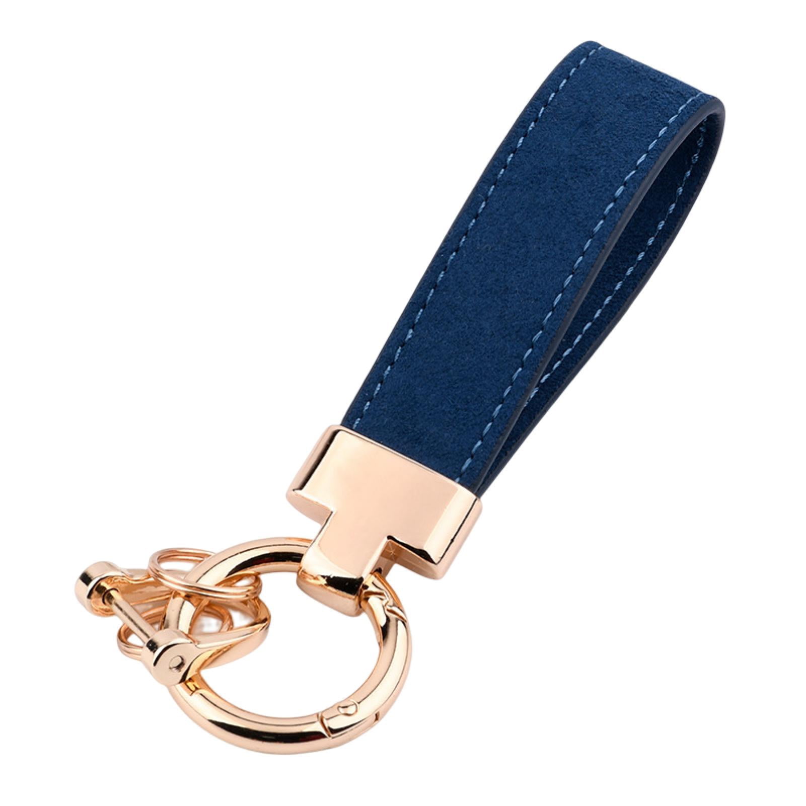 Liangery Keychain for Men Women Leather Car Key Chain with 5 Key Rings-Drive Safely Have Fun Keychain Holder for Keys