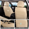 thumbnail image 4 of Coverado Beige Front Car Seat Covers, Designer Premium Leather Automotive Seat Protectors, Airbag Compatible Auto Interior Accessories Universal Fit for Most Cars SUV Pick-up Trucks, 4 of 10