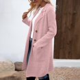 thumbnail image 4 of Niaviben Woolen Coat Warm Coats for Women Long Pea Coat for Women Shirts Casual Women's Jackets Jacket for Women Jackets for Women Pink M, 4 of 8
