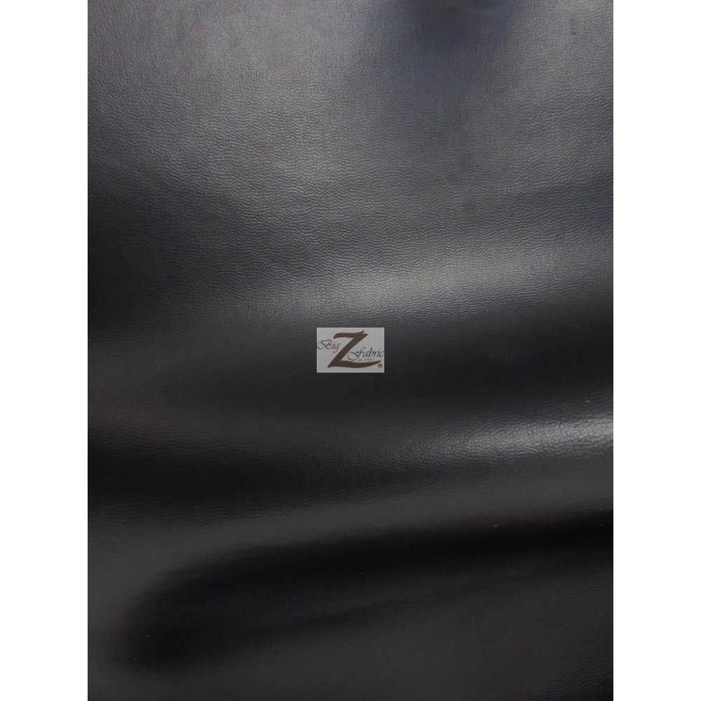 Solid Soft Faux Fake Leather Vinyl Fabric / Black / Sold By The Yard