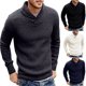 thumbnail image 2 of Suéter de punto con solapa para hombre, nuevo jersey informal de otoño e invierno, ajustado, versátil y de moda, 2 of 5