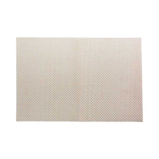 Amalfi Basketweave White Pearl Vinyl Woven Placemat 16" x 12" 6