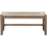 "Alaterre Newport 40"" Solid Rustic Industrial Modern Wood Bench with ...