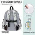 thumbnail image 5 of Highland Cow and Hat Print Cute School Backpack with Padded Back and Adjustable Shoulder Straps 13.4"x11"x4.7", 5 of 5