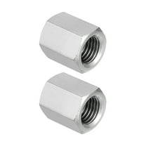 Uxcell M12 x 1.5-Pitch 304 Stainless Steel Hex Coupling Nuts, 2Pcs 20mm / 0.8" Length Fully Threaded Rod Coupling Nut Studding Connector Fasteners, Silver Tone