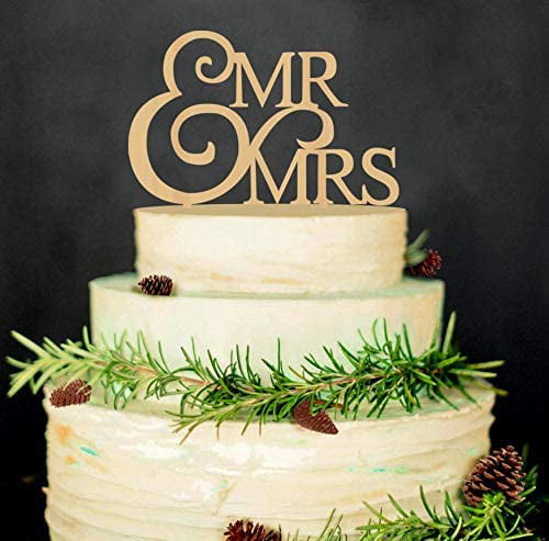Mr & Mrs Cake Topper Wedding Party Decoration 