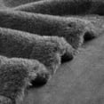 thumbnail image 4 of Cozy Haven Luxury Heathered Cationic Faux Fur Oversized Couch Throw Blanket, Grey, 50 x 72 in, 4 of 9
