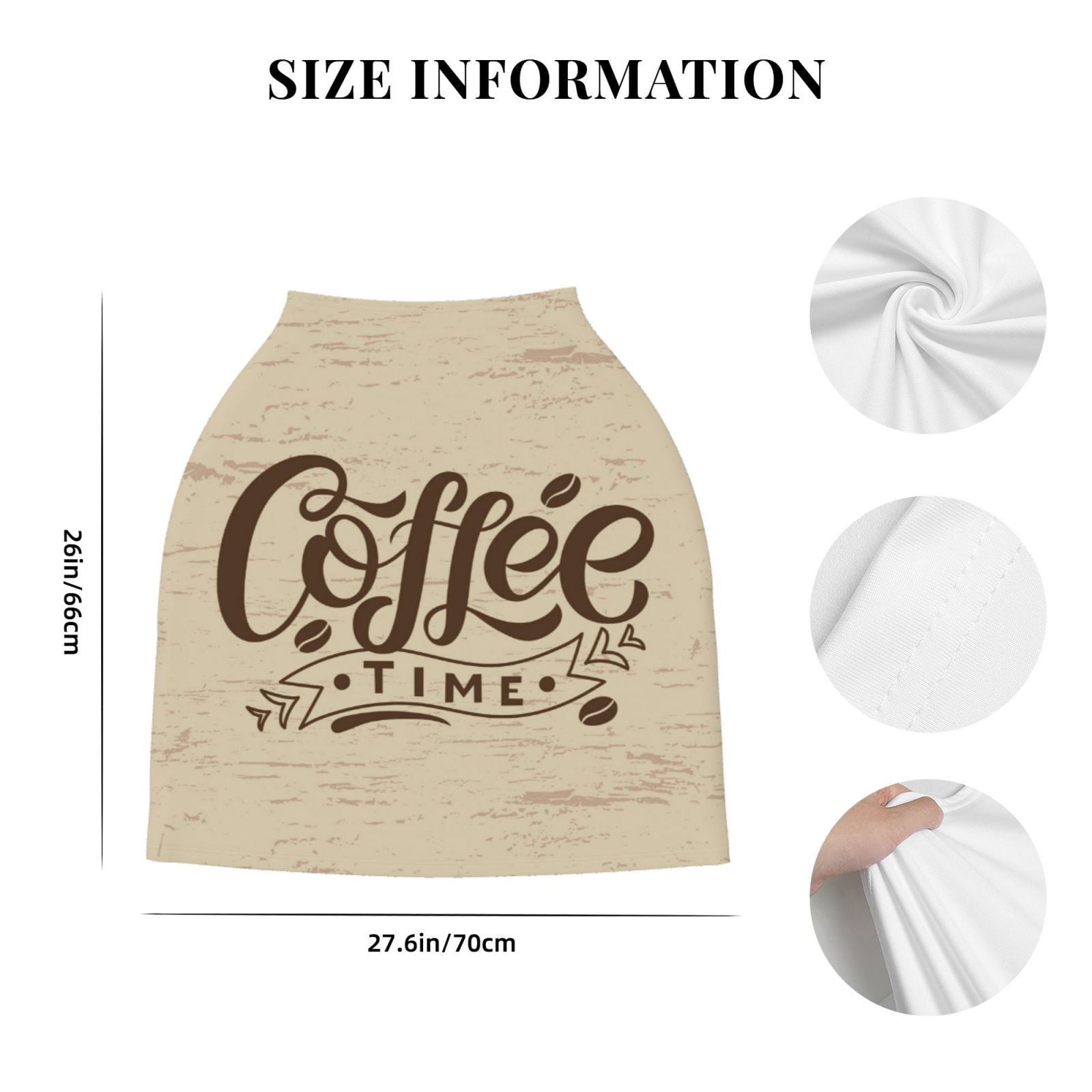 Fotbe Coffee Time (2) Pattern Car Seat Covers for Babies, Nursing Breastfeeding Cover Infant Carseat Canopy, Soft Stretchy Carrier Cover