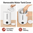 thumbnail image 3 of Smart Humidifiers for Bedroom, 3.5L Top Fill Cool Mist Humidifier, 24dB Quiet Runtime, Humidity Control, Air Humidifier with Night Light, for Baby, Plants, Home, 3 of 7