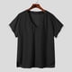 thumbnail image 3 of INCERUN Tops 2024 Camisetas de diseño sencillo con cuello en V estilo americano para hombre Camisetas casuales de verano Camisetas de manga corta sólidas S-5XL, 3 of 5