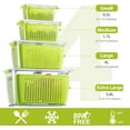 thumbnail image 2 of Fresh Container, 3PACK Produce Saver Container BPA Free Fridge Organizer for Vegetable Fruit and Salad Partitioned Food Storage Container with Vents Stay Fresh Containers Not Dishwashers Safe, 2 of 13