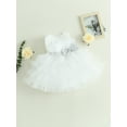 thumbnail image 4 of xiaxaixu Robe de Bal Sans Manches pour Filles, Tutu en Tulle avec Nœud, Robe de Princesse Formelle pour Fête d'Anniversaire Ou Mariage, 4 of 9