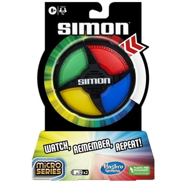 Simon Micro Series Electronic Game for 1  Players, Classic Gameplay in a Compact Size, Kids Ages 8 