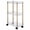 Clear/Soft Brass, variant on mDesign Slim 3-Tier Portable Household Rolling Cart with Wheels, Clear/Black