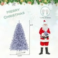 thumbnail image 5 of Resenkos Small 6-Ft Pre-Lit Tinsel Christmas Tree - Sparkling Metallic Design, Vibrant Purple Accent for Home, Office & Holiday Party Decor, Purple​, 5 of 8
