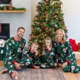 thumbnail image 2 of PatPat Christmas Pajamas Family Matching Allover Gingerbread Print Sleepwear With Socks Long Sleeve Shirt & Pants Pjs Sets, Dark Green, Women S, 2 of 10