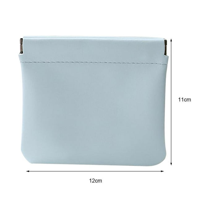 Mini Cosmetic Bag PU Makeup Toiletry Pouch for Daily Travel Storage (Light Grey)