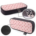 thumbnail image 4 of Lsque Floral Strawberr Printed Big Capacity PU Leather Pencil Case Large Pencil Pouch Stationery Pen Bag Pencil Holder for Teen, 4 of 6