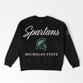 thumbnail image 5 of Women's Gameday Couture Black Michigan State Spartans Oversized Legacy Club Black Label Premium Fleece Sweatshirt, 5 of 5