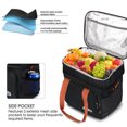 thumbnail image 3 of Fitfort Insulated Lunch Bag Double Deck Lunch Box Leakproof Insulated Bag for Women Men, Black, 3 of 9