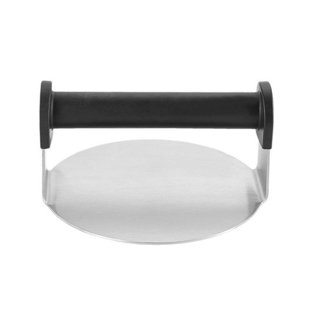 Poêle en Acier Inoxydable, Presse à Burgers en Acier Inoxydable Presse à Burgers avec Poignée pour Gril à Surface Plane Accessoires de Gril pour Faire des Steaks Rouille et Facile à Nettoyer