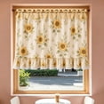 thumbnail image 6 of JWZZYD Farmhouse Stove Skirt Oven Curtain for Kitchen Decor, Reusable Washable Oven Front Cover with Lace Ruffle Trim with Ribbon Ties, Oven Curtain Cover for Cottage Kitchen(Sunflower), 6 of 8