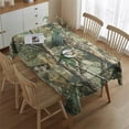 thumbnail image 2 of Forest Camo Branches Leaves Pattern Rectangle Tablecloth 60"x84",Waterproof Polyester Rectangle Table Cloth, Wipeable Spillproof Polyester Tablecloth for Dining, Camping, Indoor and Outdoor, 2 of 5