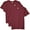 Vintage Burgundy, variant on Men's Cotton Crewneck Heavyweight T-Shirt Shortsleeve- 3 Pack