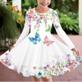 thumbnail image 1 of LOVZFMLL Robe de Noël Imprimée à Manches Longues Extensible Ligne A Robe de Récital Scolaire Robe à Manches Longues Col Rond, 1 of 3