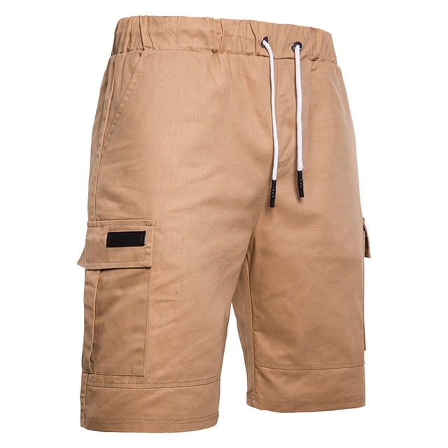ameIAEA Men's Summer Cargo Shorts with Multi-Pockets Drawstring Running Shorts Casual Beach Shorts