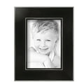 thumbnail image 2 of ArtToFrames 5" x 7" Honors Black with Silver Picture Frame, 5x7 inch Black Wood Poster Frame (WOM-5157), 2 Pack, 2 of 6